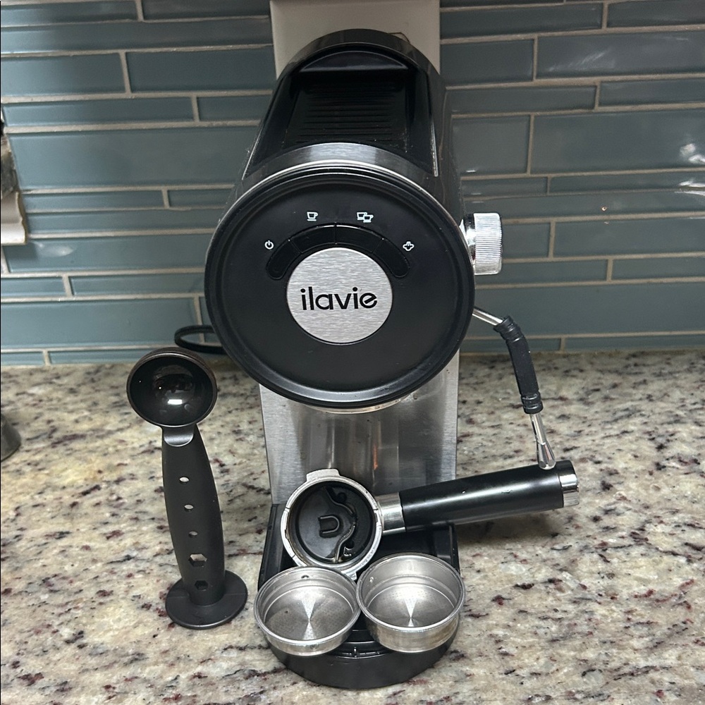 Black Espresso Machine